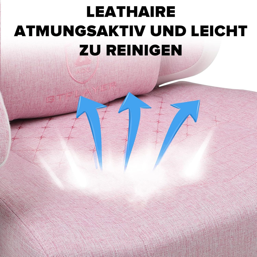 GTPLAYER Gaming Stuhl Ergonomischer Gaming Sessel Schreibtischstuhl mit Stoffoberfläche, Federsitzki