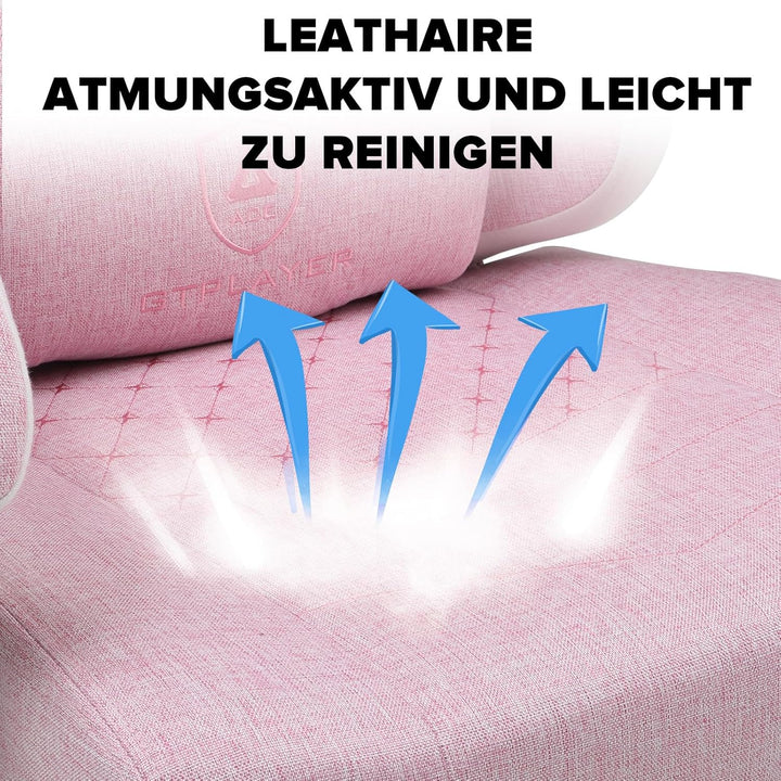 GTPLAYER Gaming Stuhl Ergonomischer Gaming Sessel Schreibtischstuhl mit Stoffoberfläche, Federsitzki