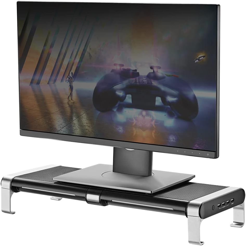 my wall HyperGaming Monitor Rack - HT42L, Monitorständer, RGB Beleuchtung, Bildschirmerhöhung, Inklu