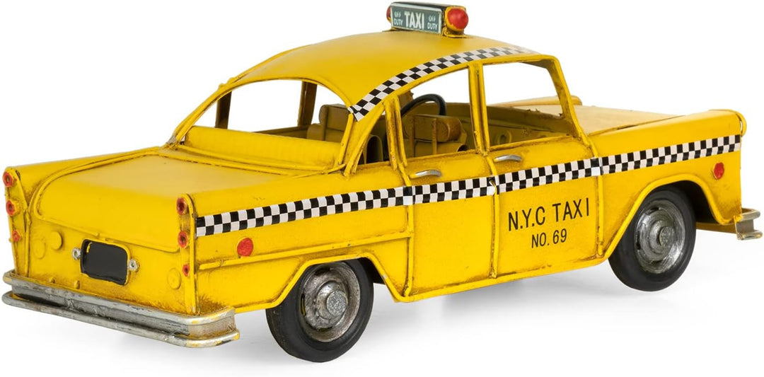 Moritz Blech-Deko Auto Taxi gelb Blechdekoration Blechmodell Modellauto Retro Sammlerstück Vintage D
