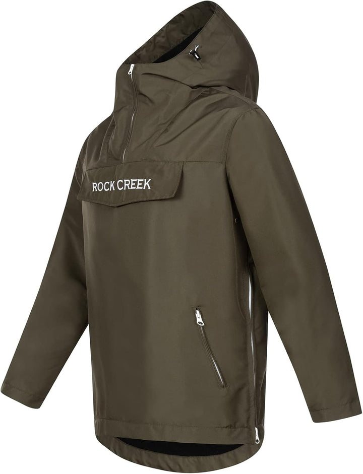 Rock Creek Herren Windbreaker Jacke Anorak H-295 S Khaki, S Khaki