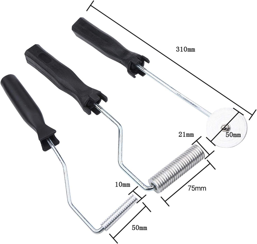 GOTOTOP 3PCS Fiberglas-Rollensatz, Aluminiumlegierung Fiberglas-Blasenpaddel-Werkzeug Laminierrollen