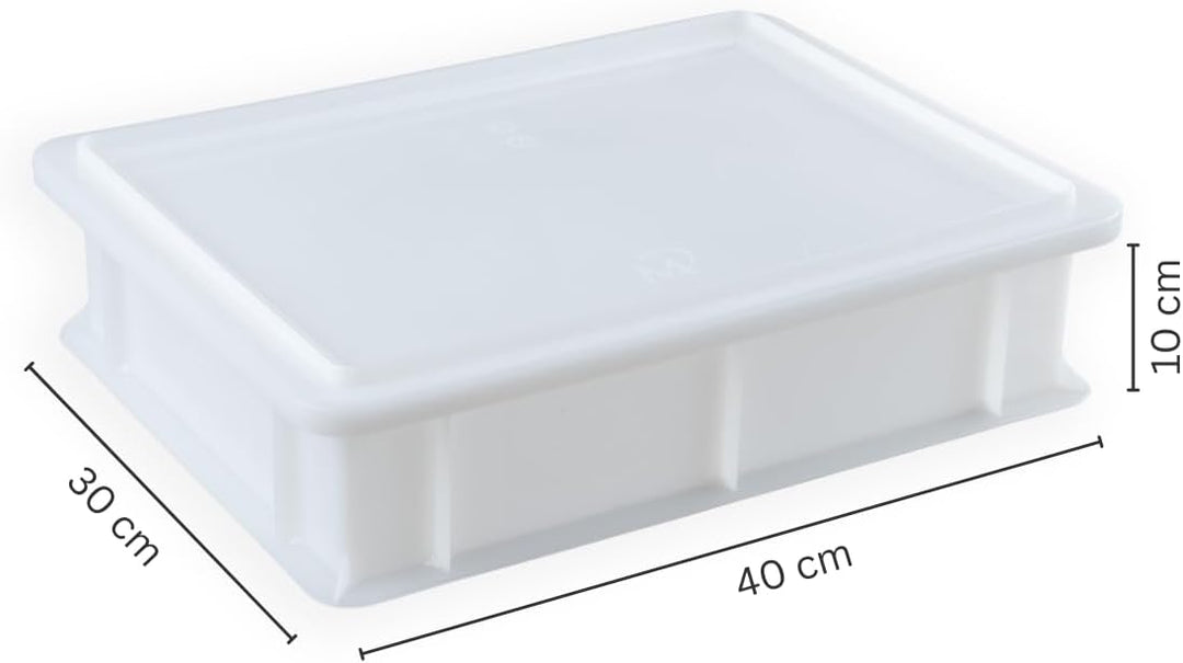 hello sweety Marcels Teigwanne mit Deckel 40×30×10 cm – Gärbox für Brot- und Pizzateig bis 2 kg – st
