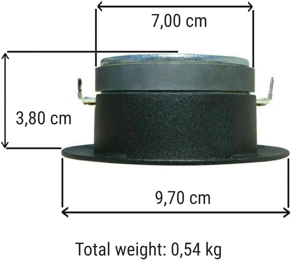2 PHONOCAR 02430 hochtöner 4" 10,00 cm 100 mm Durchmesser 250 watt rms 500 watt max empfindlichkeit