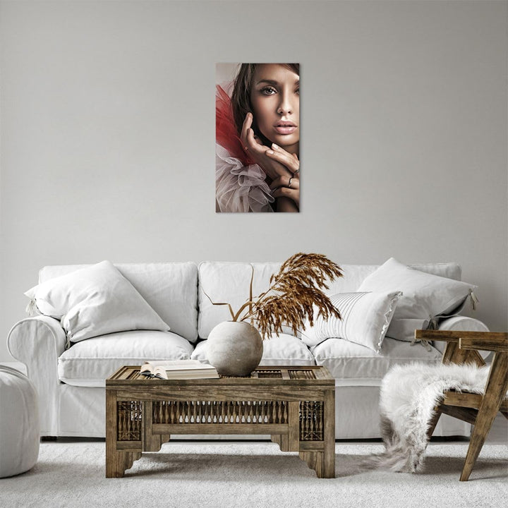 Bilder auf Leinwand Schönheit kleid mode modell Leinwandbild mit Rahmen 45x80cm Wandbilder Dekoratio