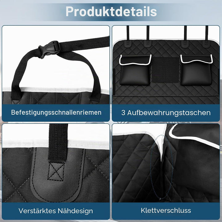 Kofferraumschutz Hund mit Seiten- & Ladekantenschutz – Universal Hundedecke Auto Kofferraum mit Tasc