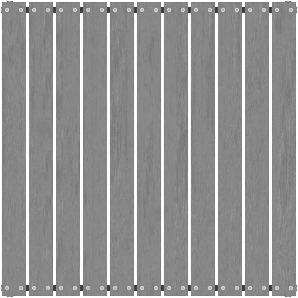 vidaXL Garten Fusshocker mit Grauen Kissen, Modular Gartenmöbel Lounge, Sitzhocker Hocker für Garten
