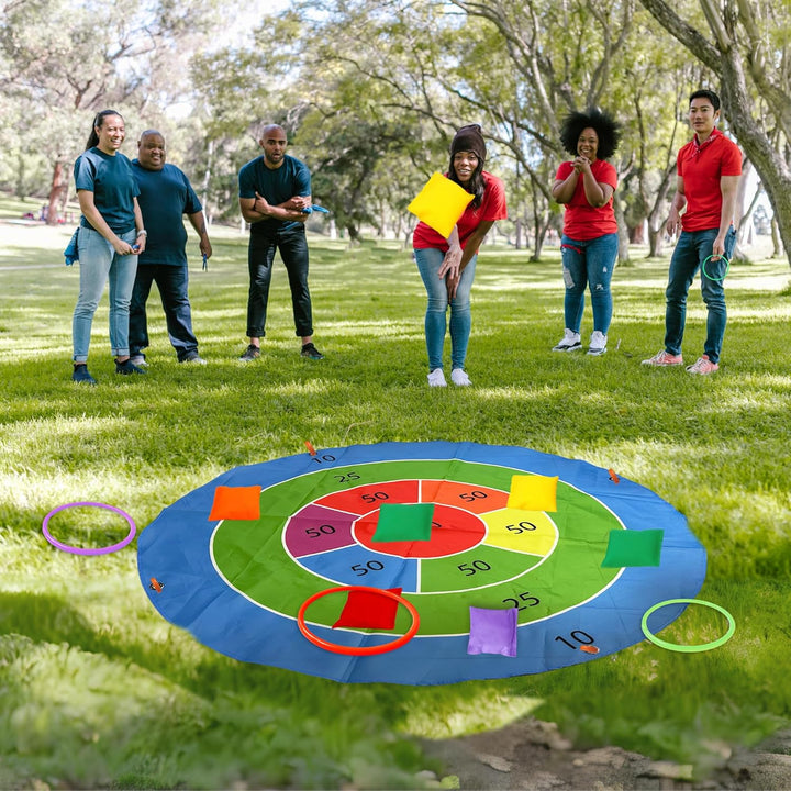 Lubibi Outdoor Spiele Gartenspiele für Kinder Erwachsene,Kindergeburtstag Spiele,4 in 1 Kinderparty