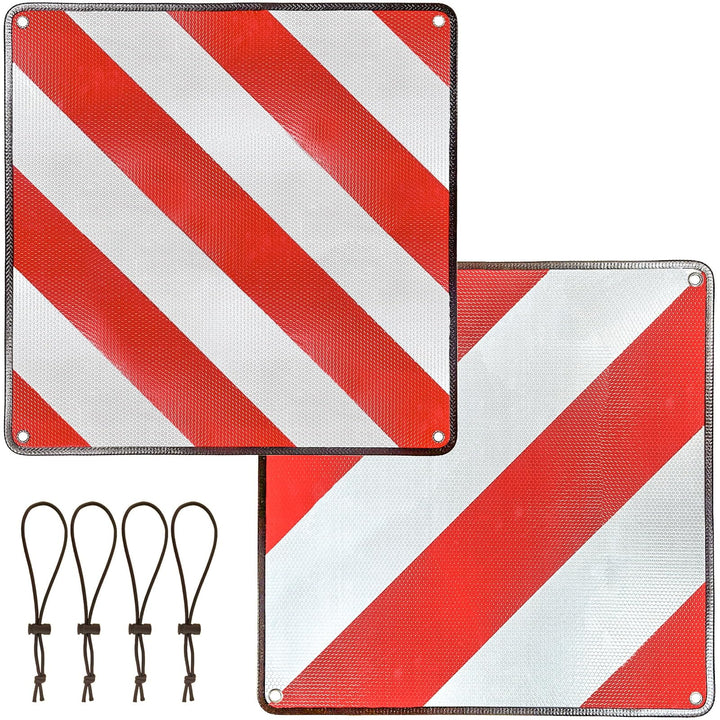 Warntafel Spanien Italien Portugal, 50 x 50 cm Alu Reflektierend Warnschild mit 4 Spanner, Reflektie