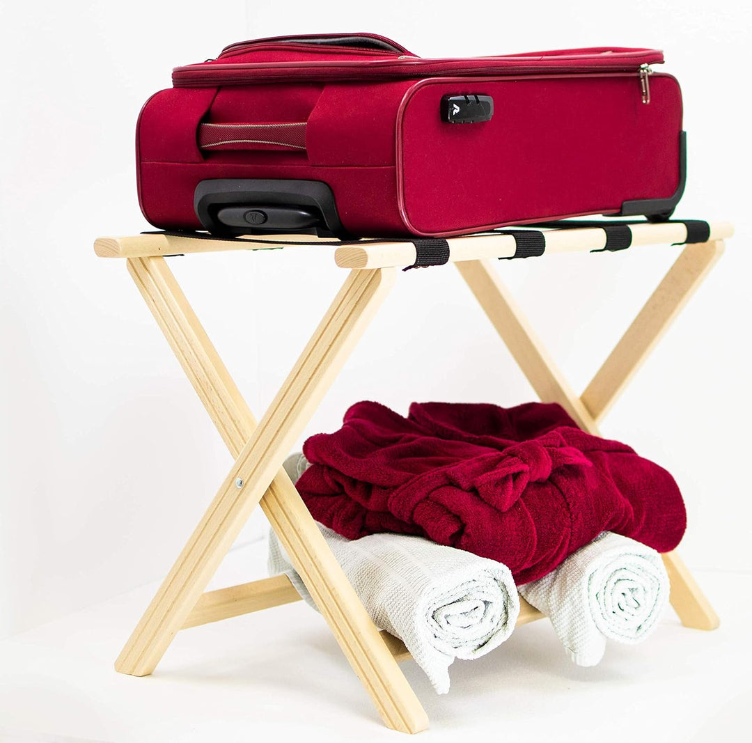 ZStyle Kofferständer aus Holz, für Schlafzimmer, Möbel, Buche, B&B Hotel