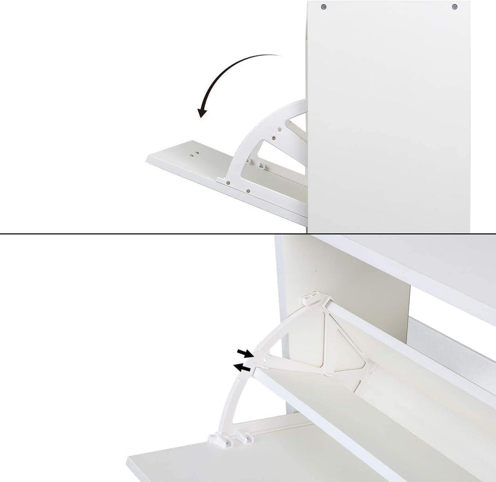 Meerveil Schuhschrank mit 3 Schubladen, Schuhkipper für Flur Eingangsbereich für 12-18 Paar Schuhe,
