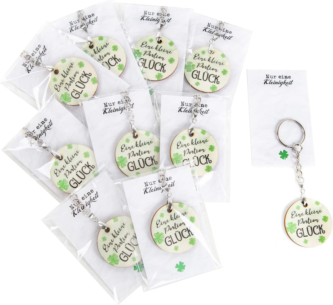 Logbuch-Verlag 10 kleine Gastgeschenke für Hochzeit, Silvester & Geburtstag - Glücksbringer Kleeblat