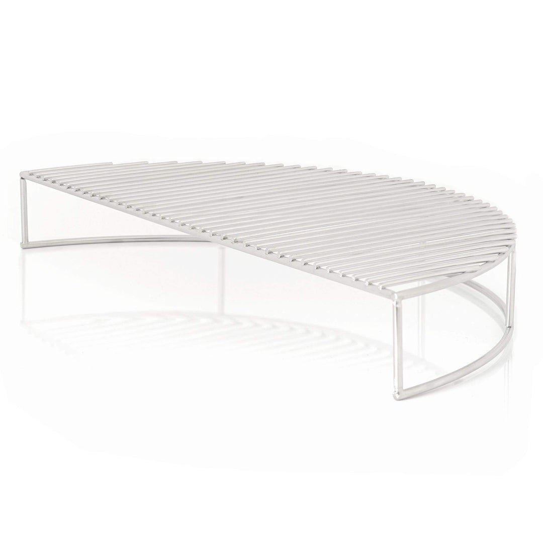 BBQ-Toro Edelstahl Warmhalterost rund | 54,5 x 25,5 x 7,5 cm | passend für Ø 57 cm Kugelgrill | Gril