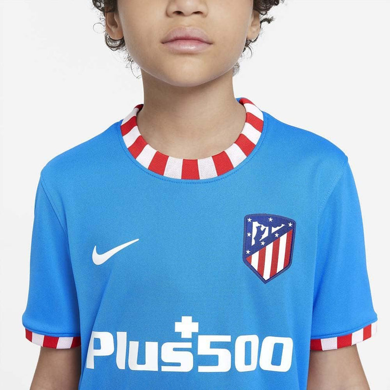 Atlético Madrid, Trikot Kinder, Saison 2021/22, Drittes Trikot L Photo Blue/White, L Photo Blue/Whit