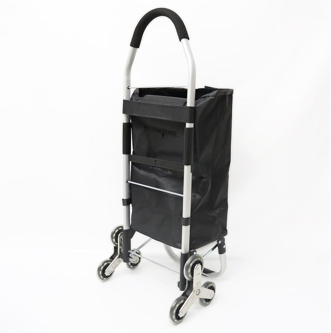 Einkaufstrolley Klappbar mit 56L Kapazität und Belastbar bis 50kg, 2 in 1 Multifunktions Mutige Alum