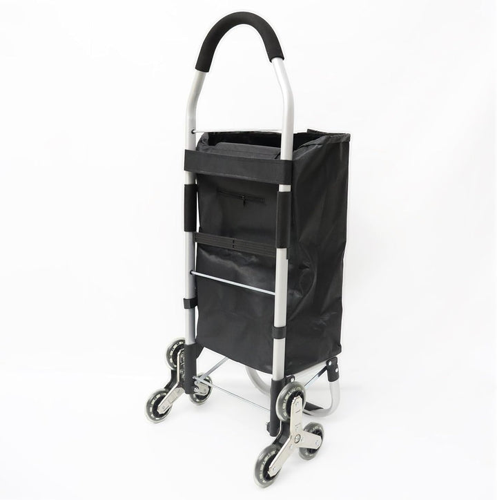 Einkaufstrolley Klappbar mit 56L Kapazität und Belastbar bis 50kg, 2 in 1 Multifunktions Mutige Alum
