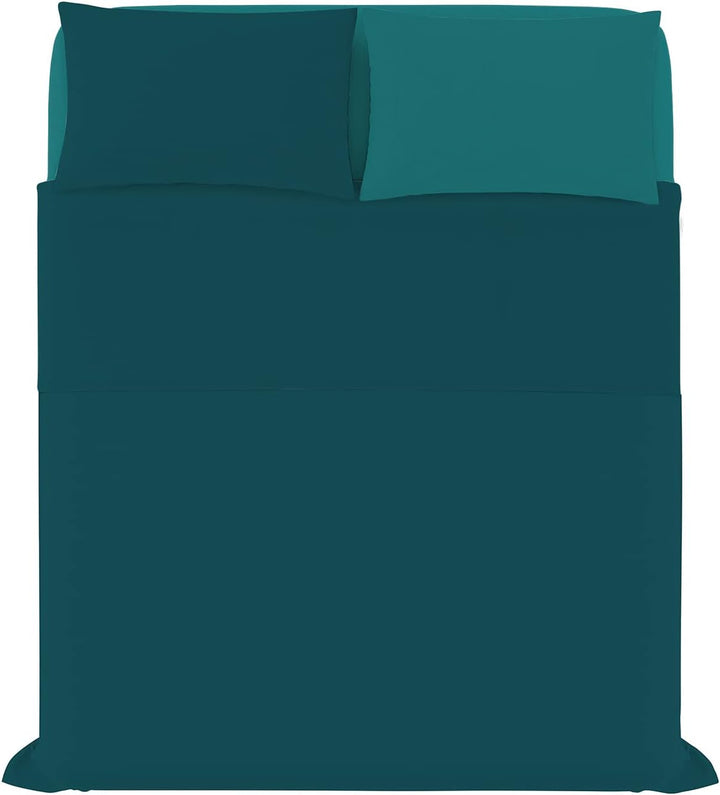 Italienische Bettwäsche Bett blau/Wasser Grün 250 x 300 cm 250 x 300 cm Aqua (Blau), 250 x 300 cm Aq