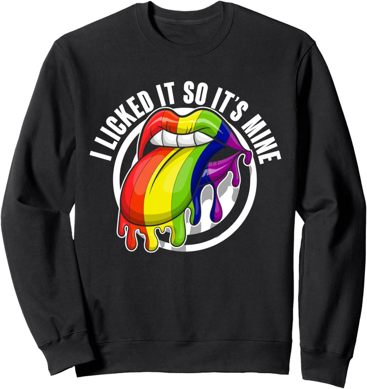 Regenbogen Zunge LGBTQIA Gay Pride Queer Lustiges LGBT Sweatshirt