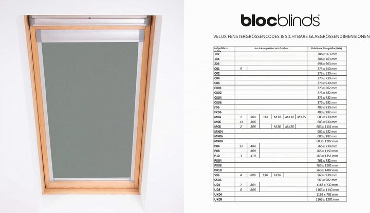 Bloc Skylight Rollo Für Velux Dachfenster Blockout, Zinn, F06 F06 Für Velux Dachfenster Pewter, F06