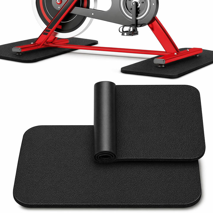 2 Stück Bodenschutzmatte für Sportgeräte Fitnessgeräte 28 x 70cm: Bodenmatte Fitness Bodenschutzmatt