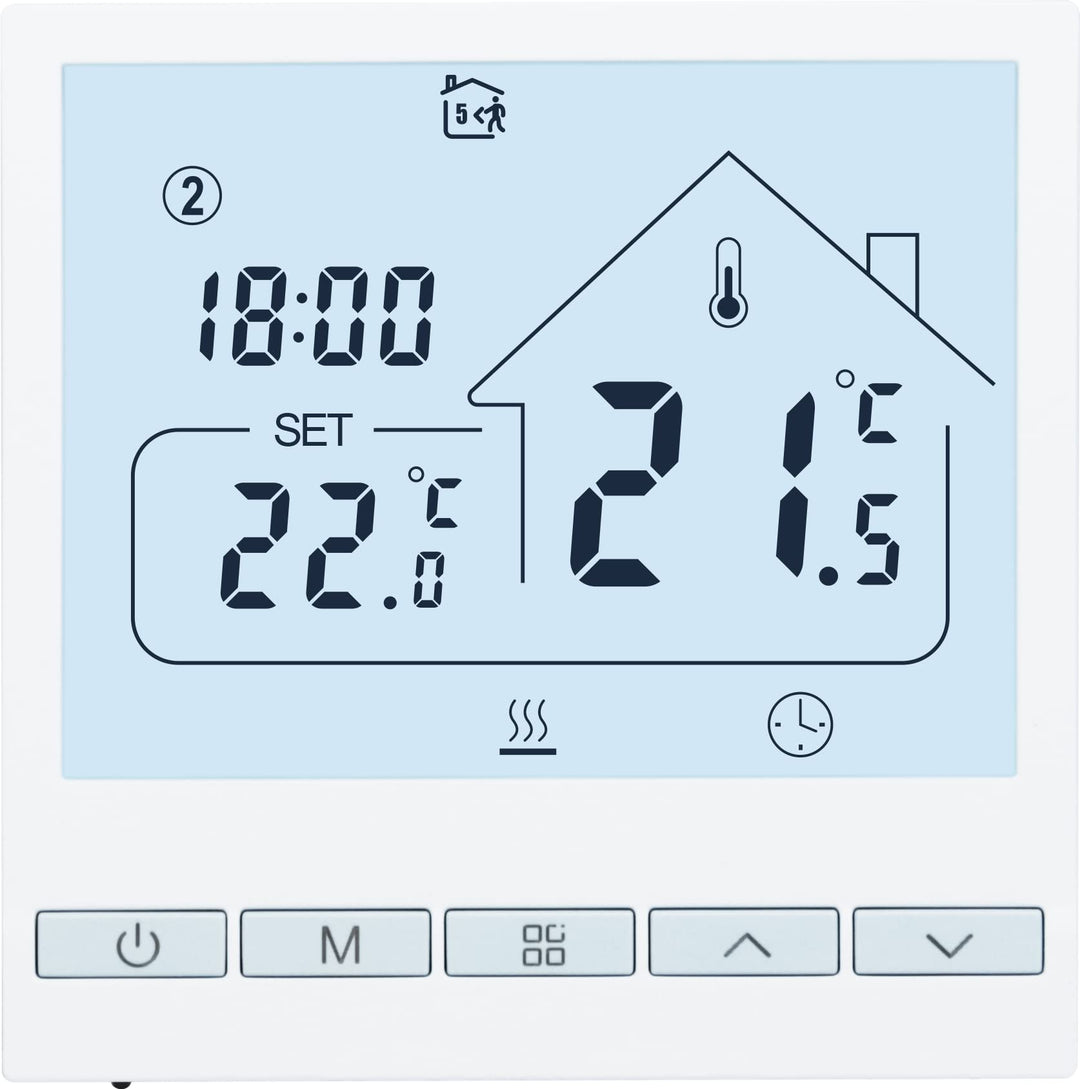 Beok Heizungsthermostat Programmierbar Raumthermostat Digital Wandthermostat für Wassererwärmung Fus