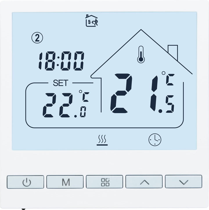 Beok Heizungsthermostat Programmierbar Raumthermostat Digital Wandthermostat für Wassererwärmung Fus