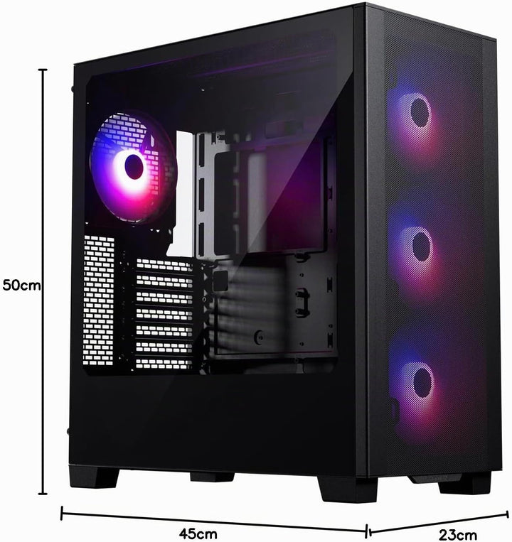 Phanteks XT Pro Ultra Tempered Glass Windows, D-RGB - schwarz Black, Black