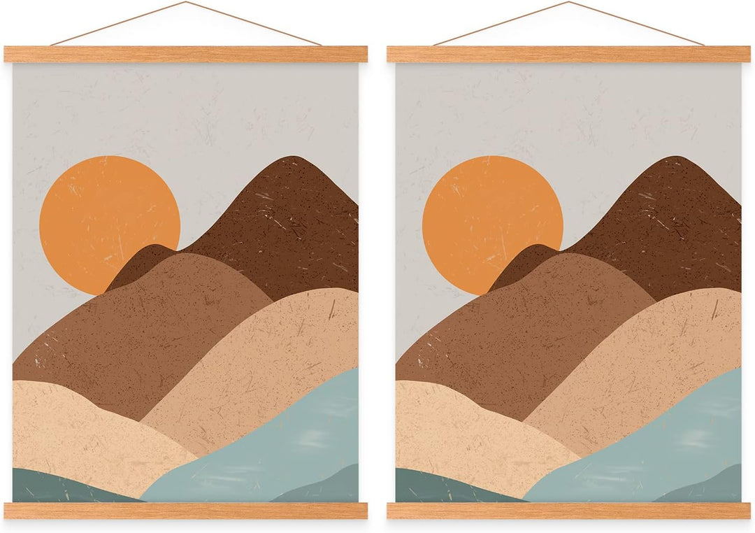Benjia Posterleiste Posterschiene Posterleisten, Magnet Magnetische Holz Poster Aufhänger Halter Rah