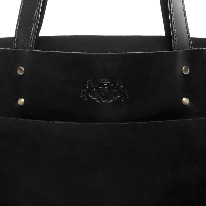SID &amp; VAIN Shopper Bag PIPER aus Premium Leder I Schultertasche XL gross für Damen I Handtasche hand