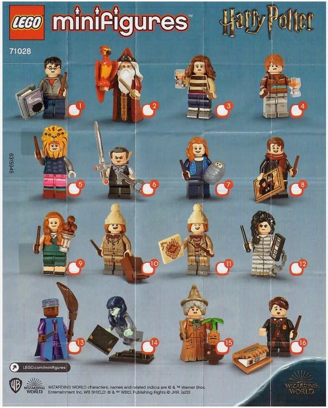 LEGO 71028 Harry Potter Minifiguren Serie 2 Limited Edition Komplettes Set mit 16 Figuren
