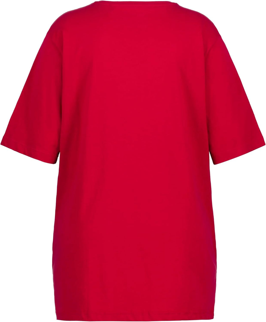 Ulla Popken Damen Basic-v-Shirt T 46-48 Mohn, 46-48 Mohn