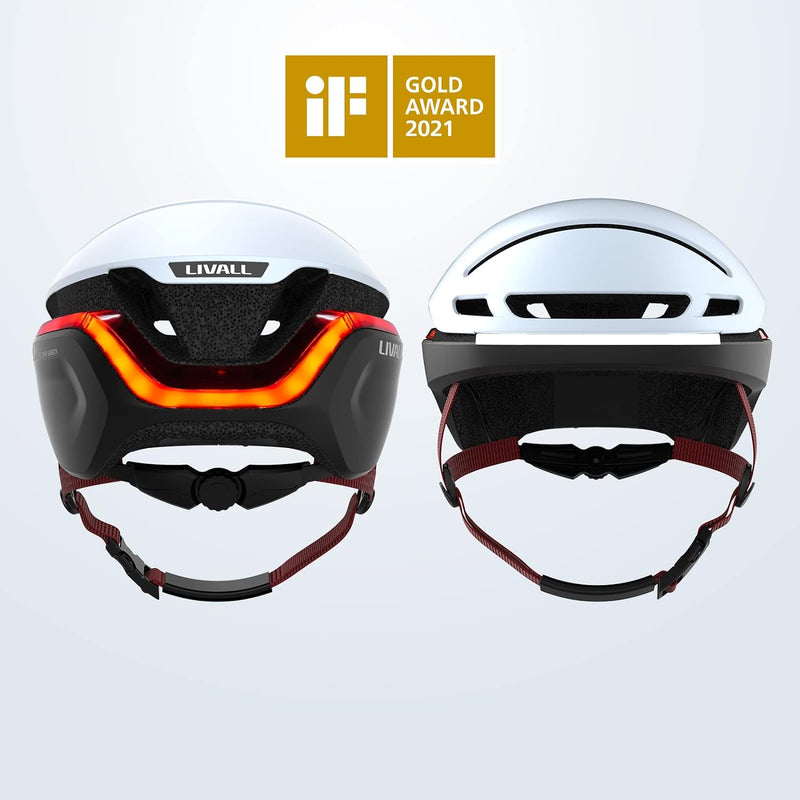 LIVALL EVO21 Smart Fahrradhelm mit Licht, Smart Helm mit Weitwinkellicht | Blinker | Bremswarnleucht