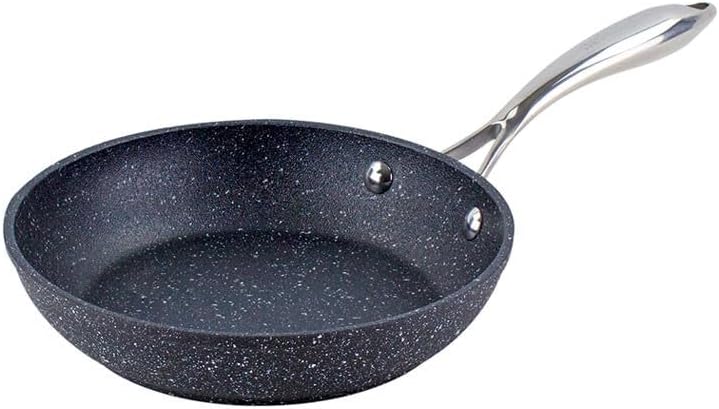 eaziglide Neverstick 2 Bratpfanne aus Aluminium und Edelstahl in der Farbe Schwarz, Durchmesser: 20c