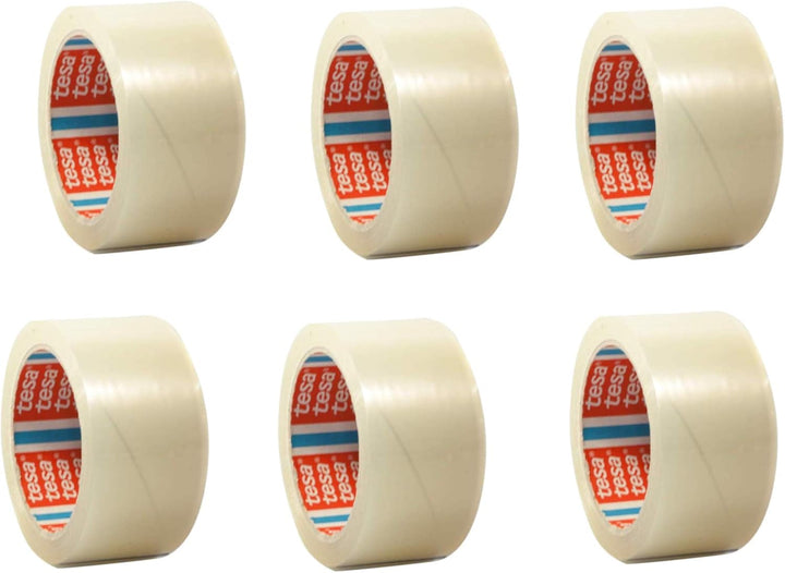 Herlitz 8842700 Packbandabroller für Grossrollen Spar-Set (1 Abroller Herlitz + 6 Rollen transparent