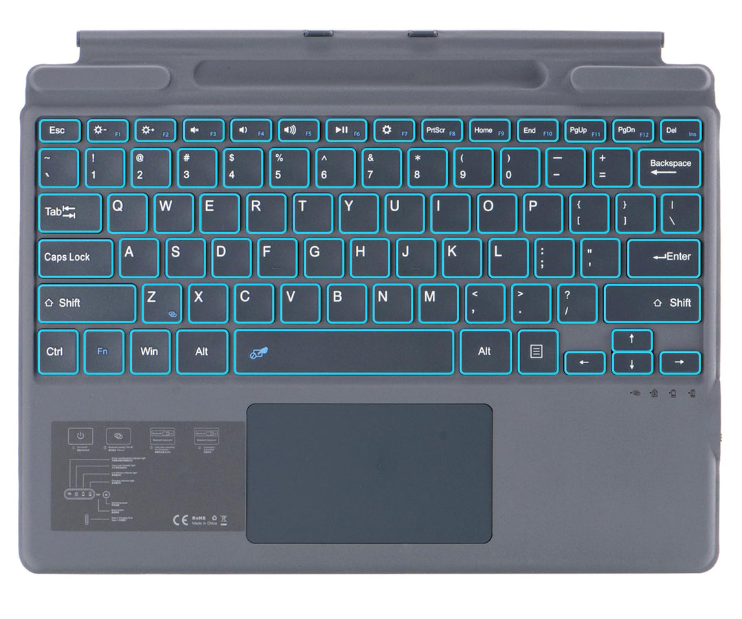 Bluetooth-Tastatur für Microsoft Surface Pro Copilot+ PC (11. Edition), kompatibel mit Pro 8 9 10/ X