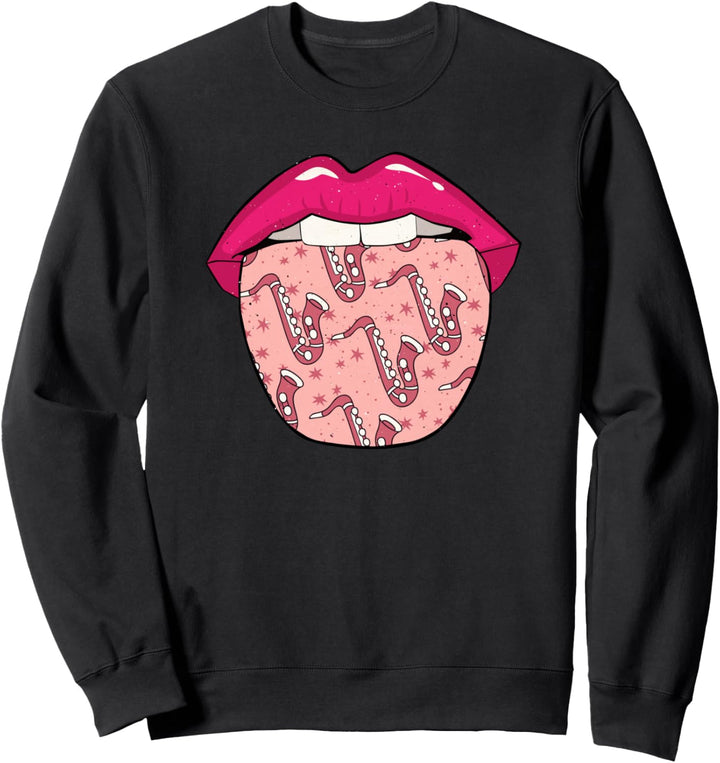 Saxophon Lippen Blasmusik Saxo - Sax Blasinstrument Saxofon Sweatshirt