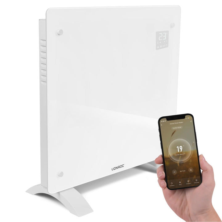 VONROC Elektroheizung, Konvektor-Heizung - Energiesparende elektrische Heizung bis 12m2 - Wand-/Bode