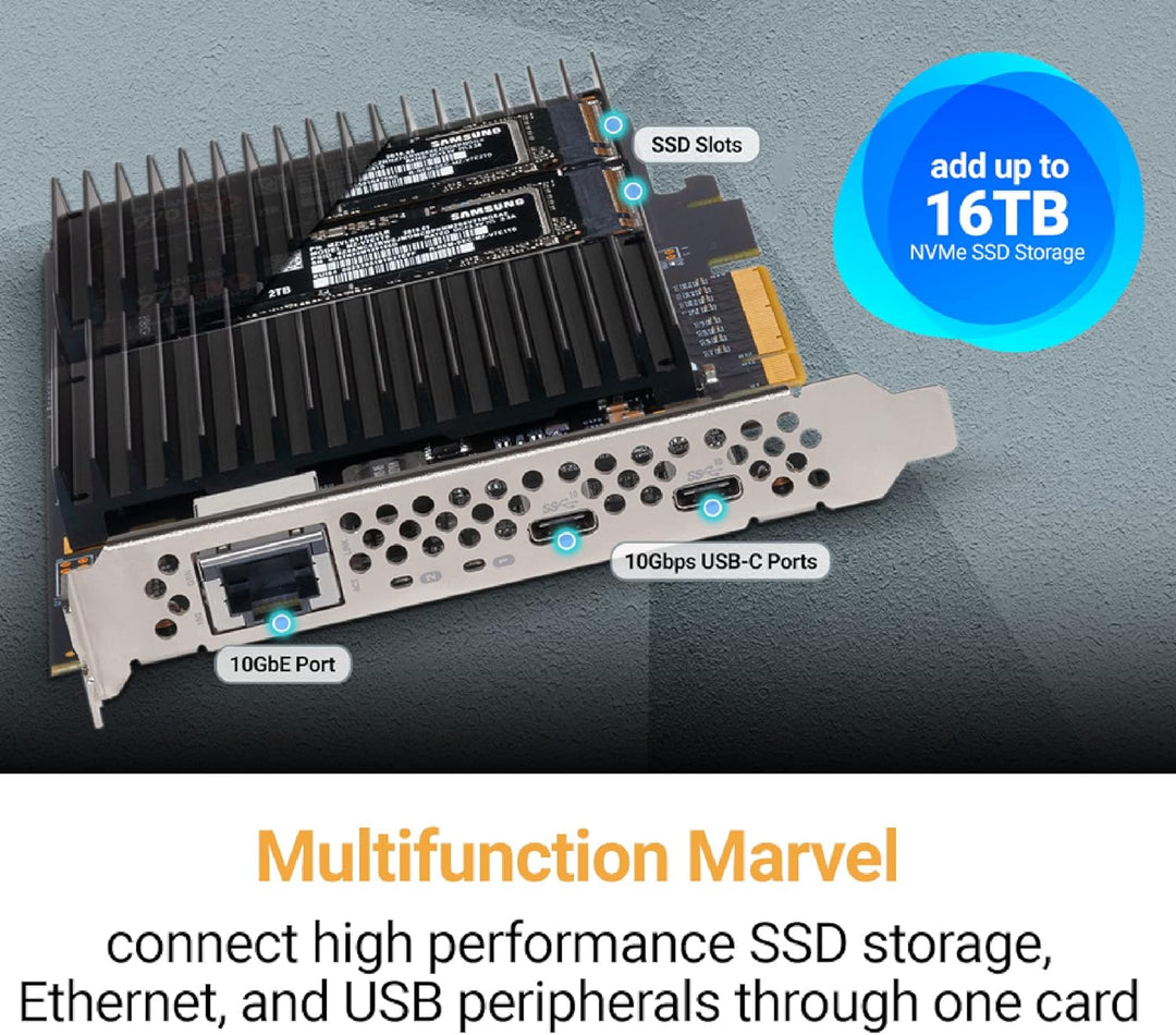 Sonnet Technologies McFiver PCIe Karte, G10E-USBC-M2-E