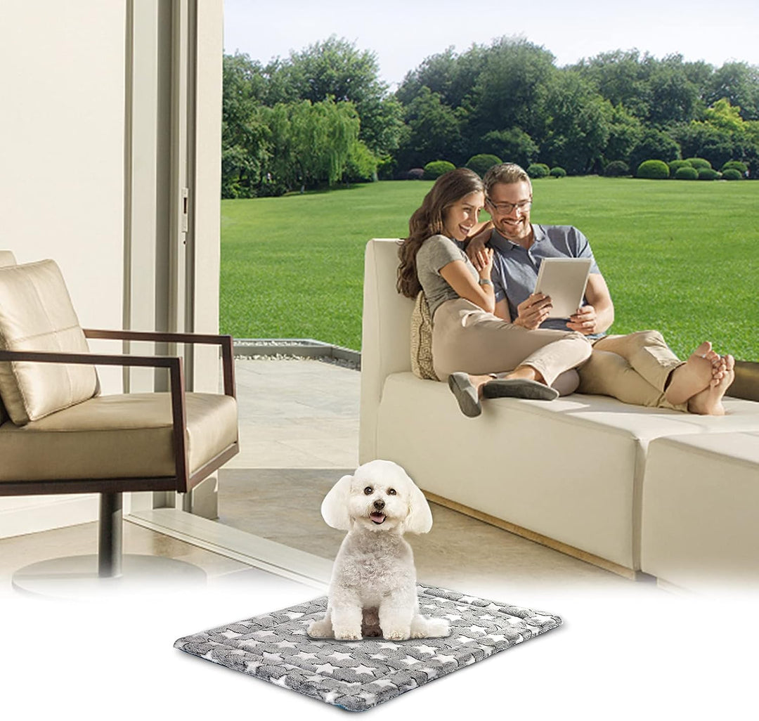 KROSER Hundebett Wasserdicht Wendbare Hundematte, Grau, 61x46 cm L 61 x B 46 x H 3 cm, L 61 x B 46 x
