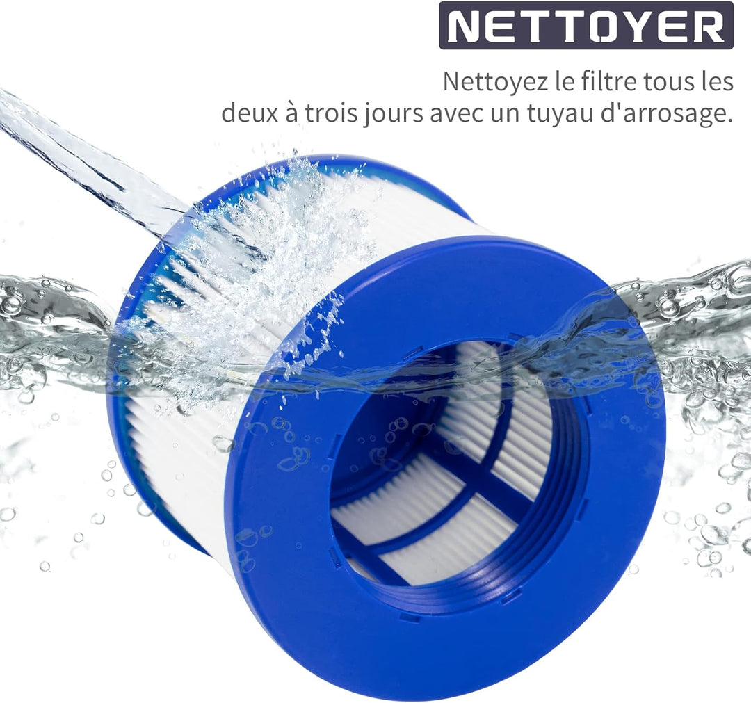 Hrozny Filterkartusche für Whirlpool, Clever Spa Filter 75 x 100 mm Whirlpool Filter Zubehör. (6Stüc