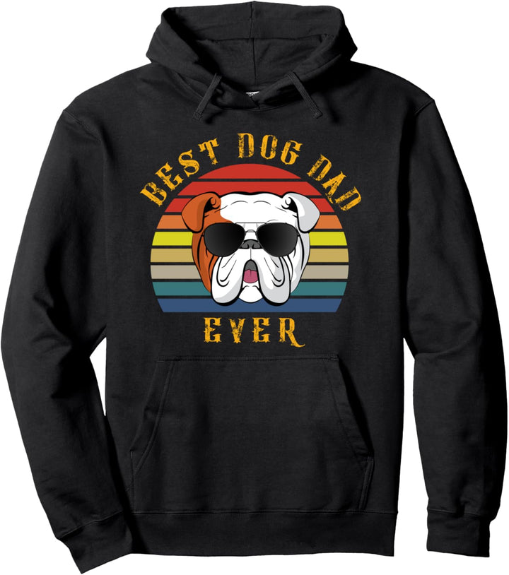 Beste englische Bulldogge Hund Papa jemals lustig Hund Pullover Hoodie