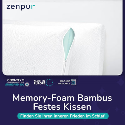 ZenPur – Memory Foam Kissen, Orthopädisches Kissen gegen Nackenschmerzen, Ergonomisches Schlafkissen
