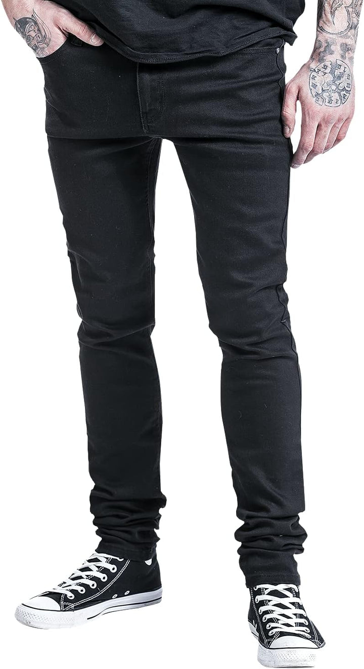 RED by EMP Herren Schwarze Skinny Jeans W31L34