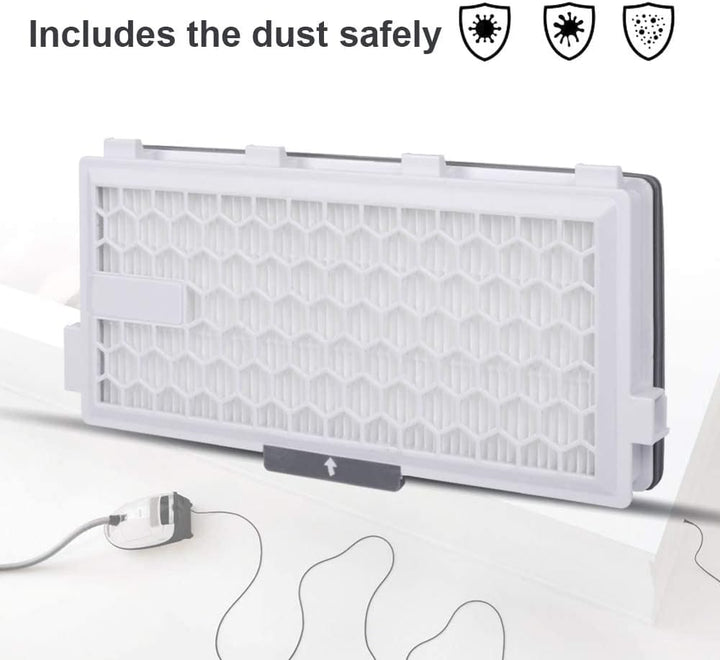 2 HEPA Airclean Plus 50 Filters für Miele Complete C3 Powerline, S8340 Staubsaugerfilter - Air Clean