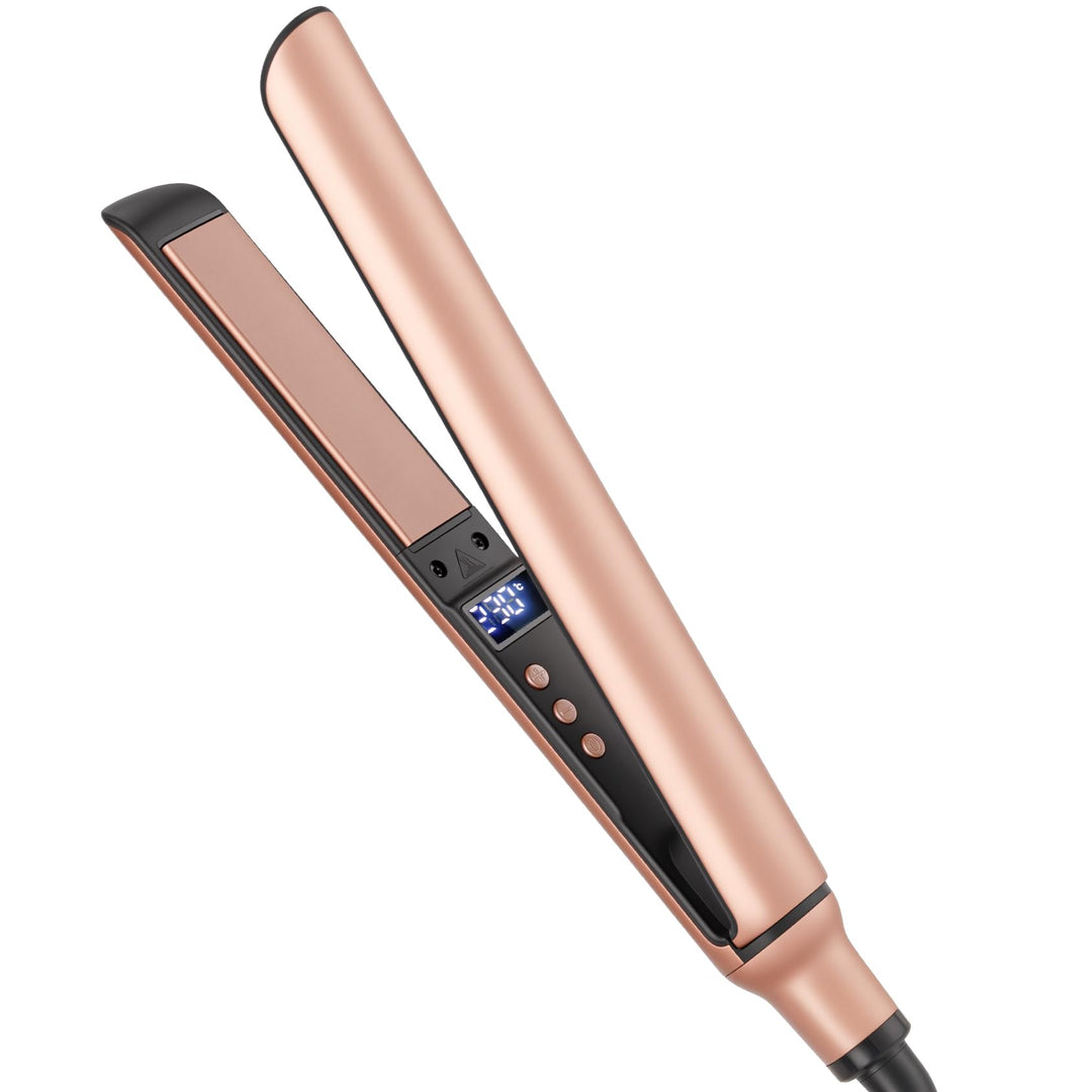 Glätteisen Haarglätter Ceramic Straight für glatte &amp; glänzende Haare, 2 in 1 Glätteisen Locken und G