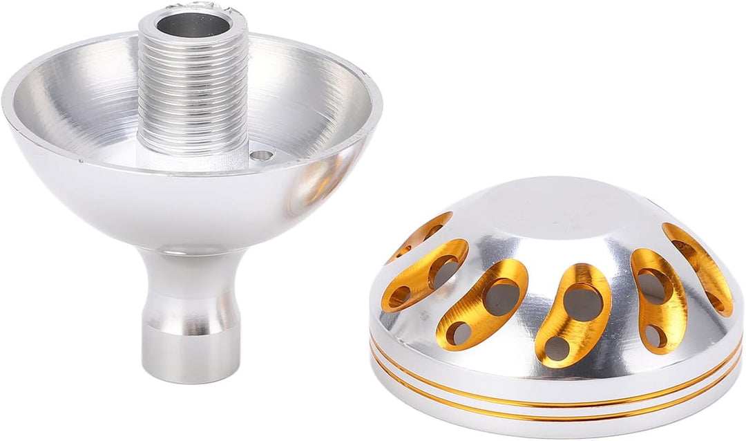Baxnore Angelrollen-Griffknopf, rostfreier Angelrollen-Griffknopf aus Metall und Aluminiumlegierung,