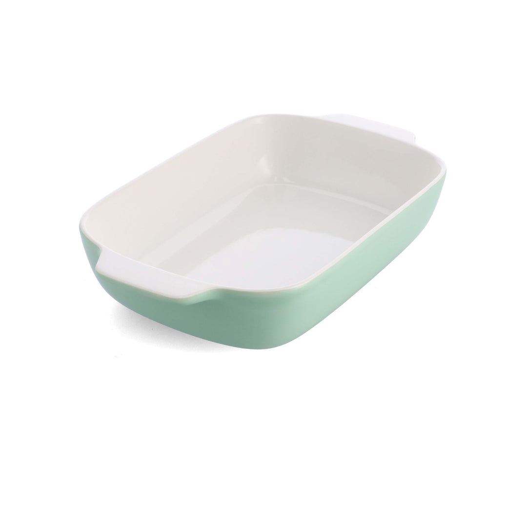 KitchenAid Stoneware Backform Rechteckig Keramik Antihaftbeschichtung mit Bambusdeckel, 32 cm/3,8L,