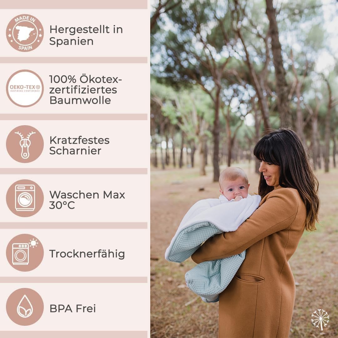 MIMUSELINA Kinderwagensack Winter - Kinderwagen Decke Winter für Neugeborene - Kinderwagendecke Baby