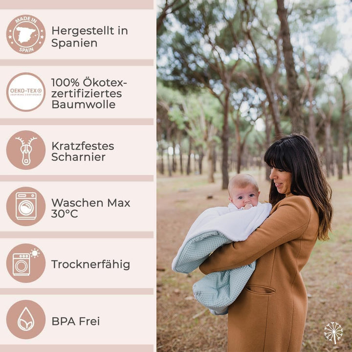 MIMUSELINA Kinderwagensack Winter - Kinderwagen Decke Winter für Neugeborene - Kinderwagendecke Baby