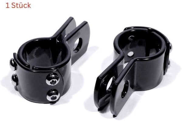 Befestigungsklemme 32 mm Schwarz Halterung 1¼ Zoll für Harley universal Sturzbügel Fussrasten Lenker